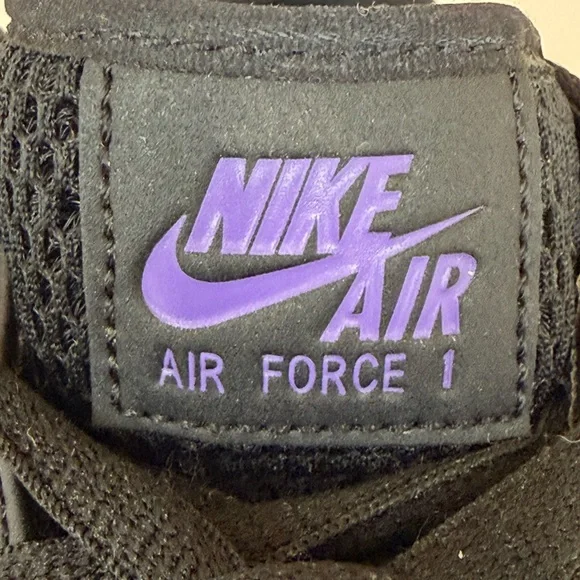 Nike Air Force 1 Low Black Iridescent Purple Chameleon Men’s 8 - Picture 3 of 8